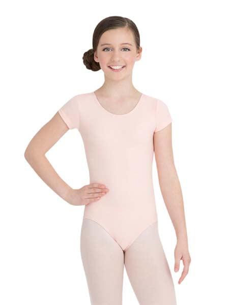 TB132C Short Sleeve Leotard Ballet Pink